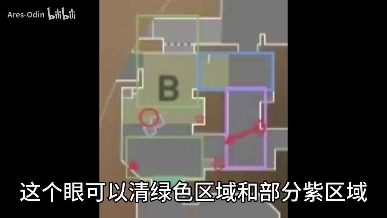 对照覆盖示意:绿色和部分紫色区域可取信息;别把红色小角落当作已清。